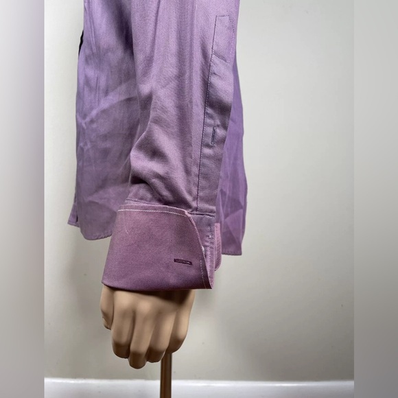 Vintage 2000s J Lindbergh Button Up Shirt Long Sleeve Purple Men’s M - Picture 5 of 8